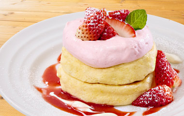 ジャストサイズいちごのリコッタパンケーキ